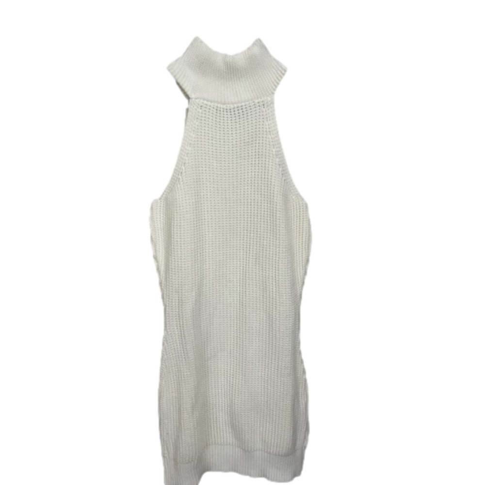 Missguided Cream Knit Mock Turtleneck Tank Dress Size Small‌‌‌‌‌‌‌‌‌‌‌‌‌‌‌‌